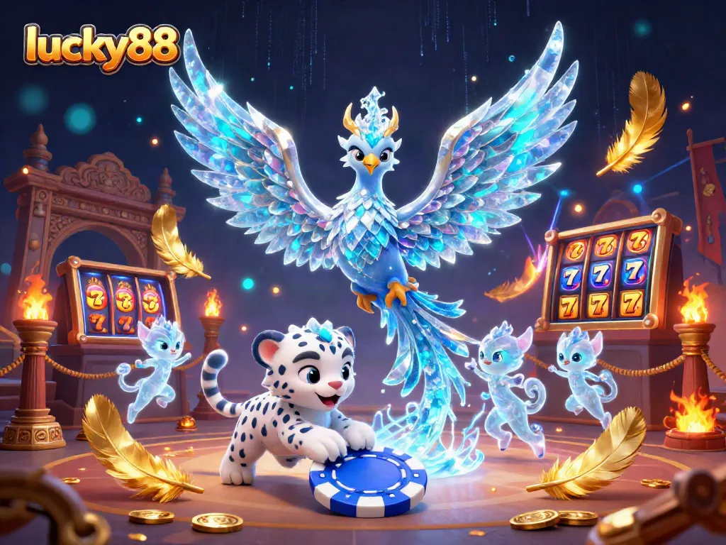 Engage with the lucky88 slots universe featuring a vibrant illustration of characters and gaming elements.