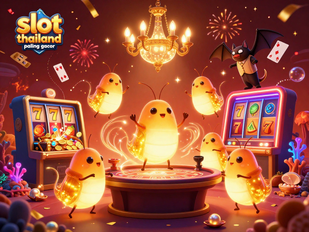 Experience slot thailand paling gacor with glowworms illuminating a vibrant casino atmosphere.