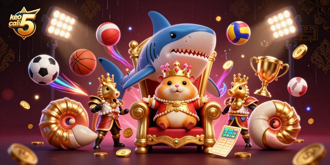 Bet on dynamic sports elements with keo nha cai 5, illustrated in a vibrant action-packed scene.