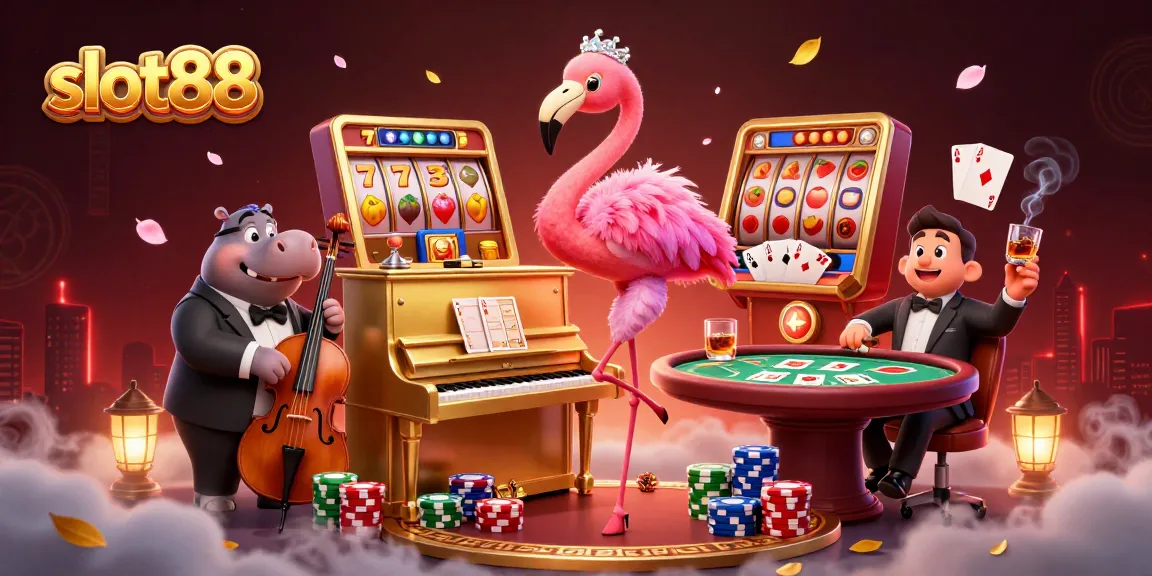 Experience slot88 with exciting reels and dynamic moments in a vibrant casino scene.