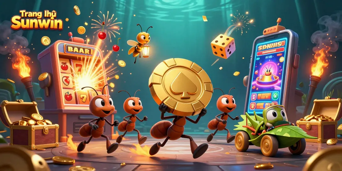 Experience the exciting world of Trang chủ Sunwin with a thrilling heist scene featuring animated characters and casino elements.
